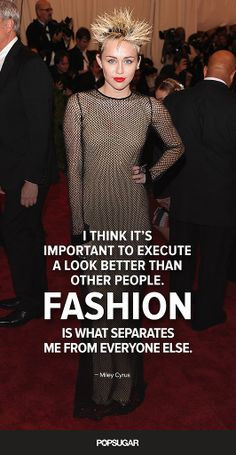Miley Cyrus Quotes And Sayings Fashion separates miley cyrus