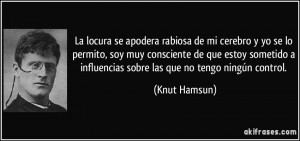 Frase de Knut Hamsun