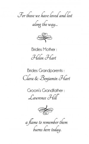 Flame to Remember Wedding Memorial Candle Decal - Personalized