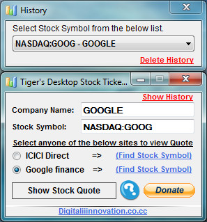 Stock Quote (Detailed/Summary) Windows