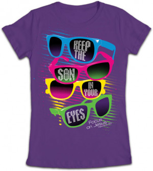 Girls Christian T-shirts: Son Glasses