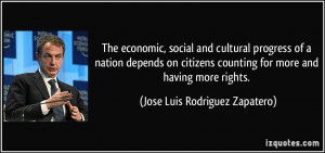 The economic, social and cultural progress of a nation depends on ...