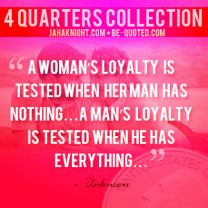 woman’s loyalty is tested when her man has nothing…A man’s ...