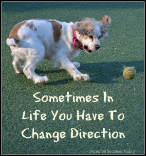 Sometimes in life you have to change direction
