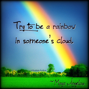 cloud, cute, love, quote, rainbow, someone, try