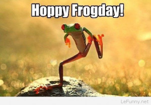 Happy friday image with a frog