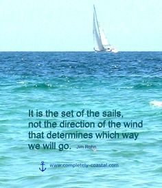 Sailing quote. It is the set of the sails... http://pinterest.com ...