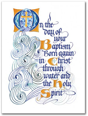 On The Day of Your Baptism Congratulations Card - Adult Baptism Card