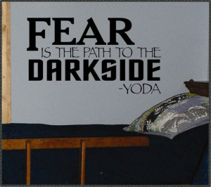 ... Wall Lettering Star Wars Fear Darkside Yoda by WallsThatTalk, $13.00
