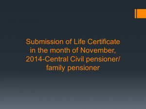 LIFE CERTIFICATE. Government of India Ministry of Finance Department ...