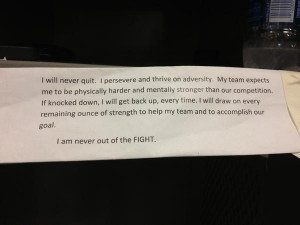 This quote from a Navy Seal is in the locker of Dallas tight end ...