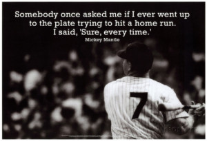 Mickey Mantle Home Run Quote Sports Archival Photo Poster Masterdruck