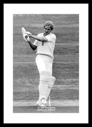 David Gower Classic Quote Cricket Print