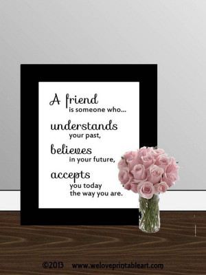 Gift for Best Friend Quote Printable Art Wall Decor, Inspirational ...