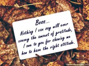 Inspirational quote for boss to say thank you gratitude