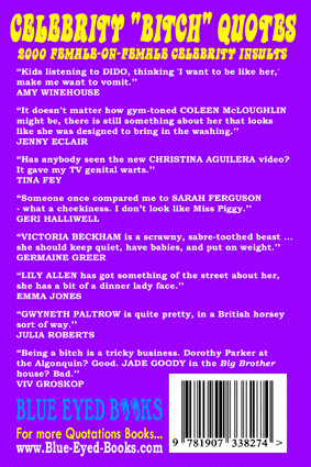 celebrity bitch quotes - bitchy remarks - back cover