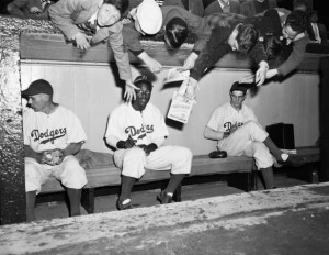 Jackie robinson's first game