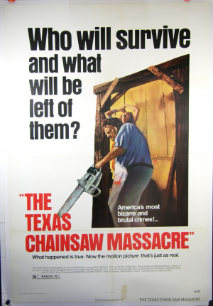 TEXAS CHAINSAW MASSACRE, Original Slasher Horror Poster