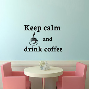 Decals Keep Calm and drink coffee Quote Decal Vinyl Sticker Coffee ...