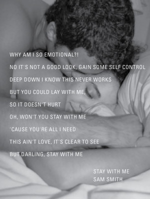 No I'm not good at a one night stand.... but I still need loveSam ...