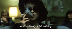 gif girl film quote text smoke vintage Smoking feelings old movie ...
