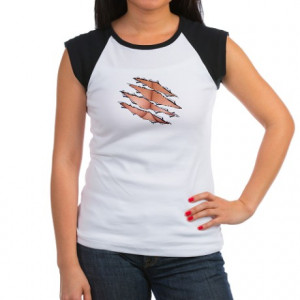 Busting Out Cleavage Women's Cap Shirt