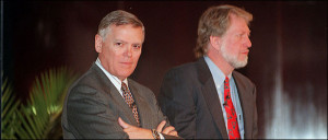 Bert C. Roberts, left, the former WorldCom chairman, and Bernard J ...