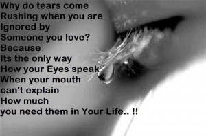 Why do Tears Come?. The reason is very True.
