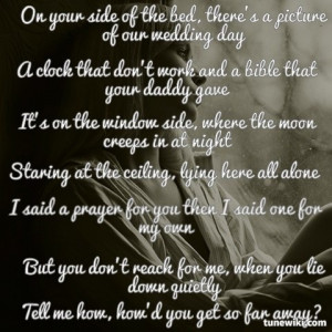 LyricArt for Your Side Of The Bed by Little Big Town