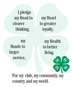 pledge clover...4H taught me so much!!! More