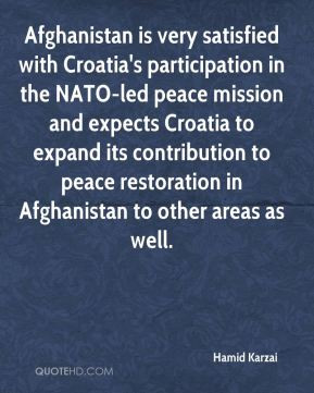 Hamid Karzai - Afghanistan is very satisfied with Croatia's ...