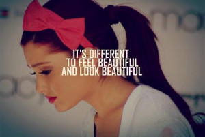 its different to feel beautiful and look beautiful