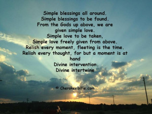 Today’s Thought! Simple Blessings!