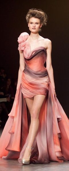 red brown coral pink dress maxi long style outfit apparel fashion ...