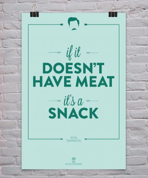 Ron Swanson Meat Quote – Museum Quality Typography Poster Print