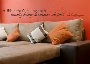 Bible That's Falling Apart Vinyl Wall Statement