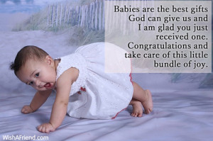 ... one. Congratulations and take care of this little bundle of joy