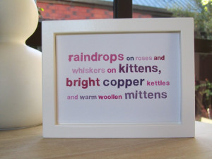 Favourite Things 'Pink' - Nursery Girls Room Quote. $15.50, via Etsy ...