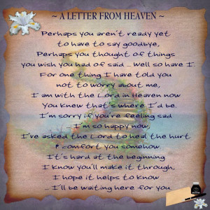 Letter From Heaven Poem