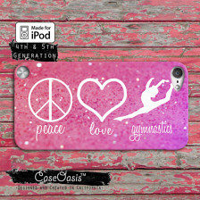 Peace Love And Gymnastics Quote Pin k Sparkle Cute Dance Case iPod ...