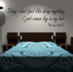 Bruno Mars quote wall sticker