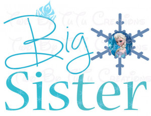 Frozen Anna Elsa Big Sister Printable Image for Iron On Transfer DIY ...