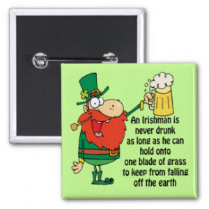 Leprechaun Blade of Grass Pinback Buttons