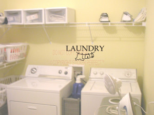 ... Vinyl Wall Decals / Kitchen/Laundry/Bathroom / Laundry Cute Wall quote
