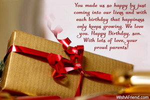 Happy Birthday Quotes For Son ~ Birthday Wishes For Son - Page 3