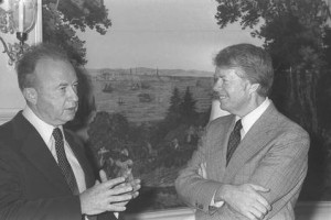 Israeli PM Yitzhak Rabin & Jimym Carter at the White House (March 7 ...