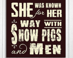 She was known for her way with Show Pigs and Men humorous vintage ...