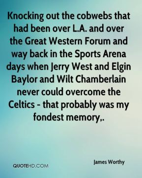 ... Elgin Baylor and Wilt Chamberlain never could overcome the Celtics