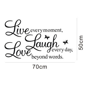 Cursive Live Laugh Love Quote