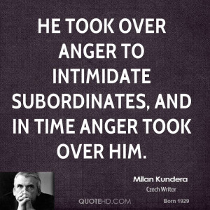 Milan Kundera Anger Quotes